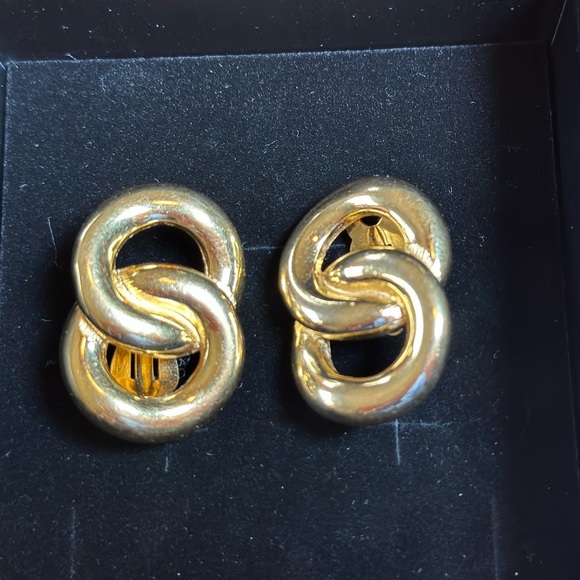 Vintage Givenchy clip on earrings, 1980s - 90s signed Paris, New York - Picture 1 of 6
